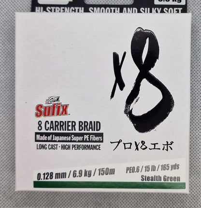 Sufix X8 Braid St.Green 150m 10.4 oder 12.8
