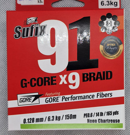 Sufix 91 Braid 150m Chartreux 10.4 oder 12.8