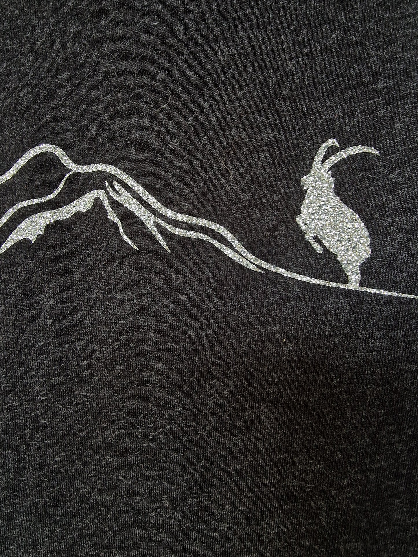 T-Shirt Steinbock Glitzer Gr. XS oder S (Frau)