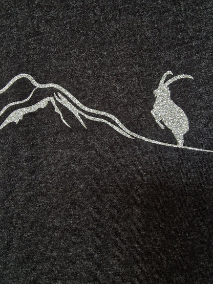 T-Shirt Steinbock Glitzer Gr. XS oder S (Frau)