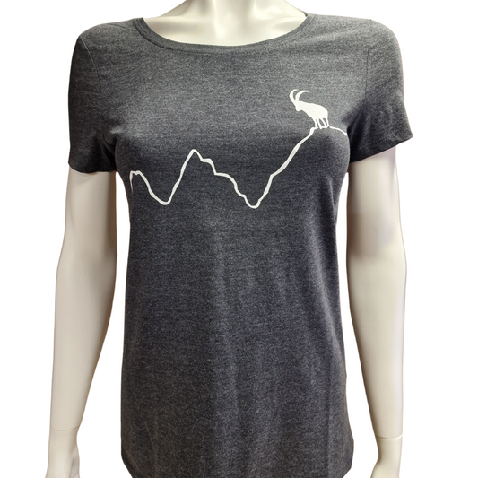 T-Shirt Steinbock auf Linie Gr. XS (Frau)