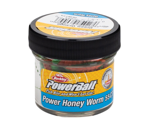 Berkley PowerBait Honey Worm - Green/Orange