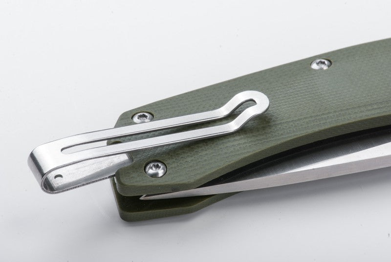 TEKUT EDC Klappmesser ZERO Skandinavischer Sandvik Stahl OLIVE