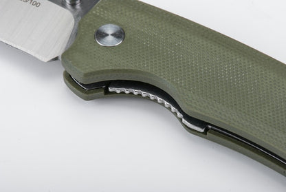 TEKUT EDC Klappmesser ZERO Skandinavischer Sandvik Stahl OLIVE