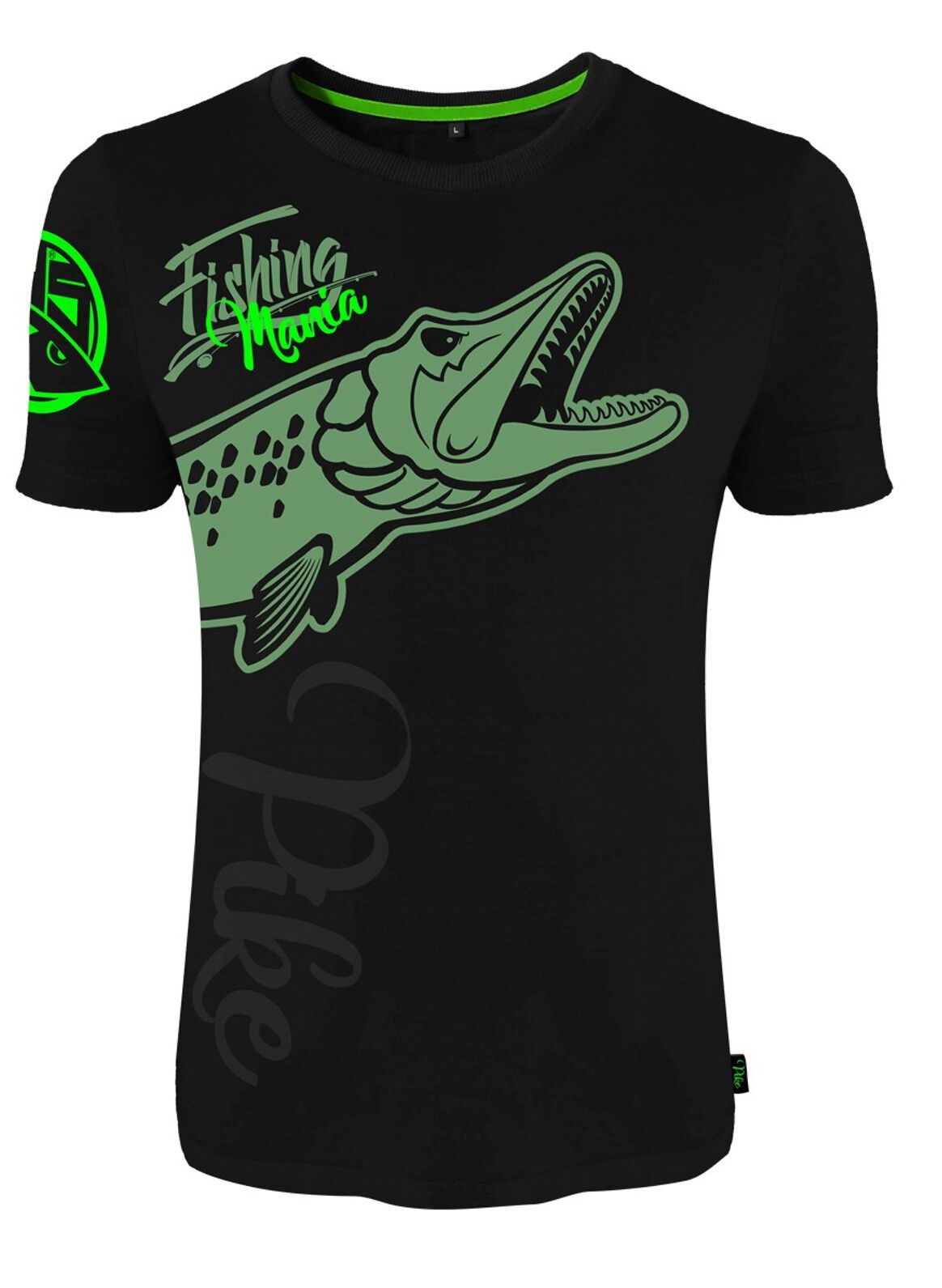 T-Shirt Fishing Mania Pike Gr. M oder L (Mann)