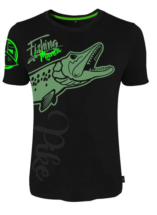 T-Shirt Fishing Mania Pike Gr. M oder L (Mann)