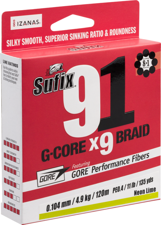 Sufix 91 Braid 150m Chartreux 10.4 oder 12.8