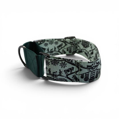 Stoffhalsband Heimatliebe Grün - 35-50cm
