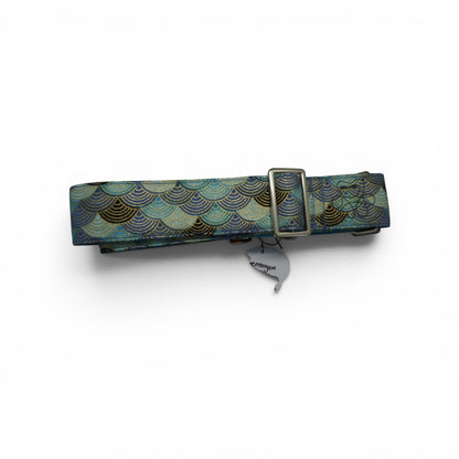 Stoffhalsband Regenbogen Blau - 45-70cm