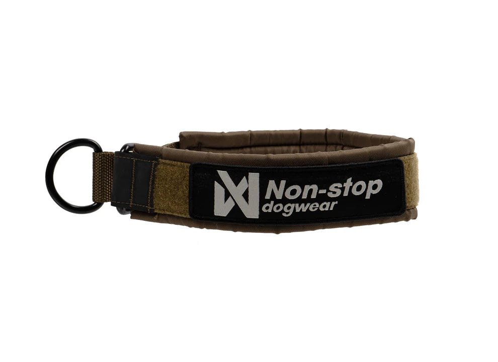 Non-Stop Solid collar Halsband WD Olive 52cm